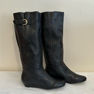 Steve Madden Leather Knee High Pull On Boots Size 6.5